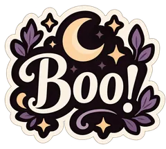 boo word sticker