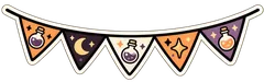 bunting dark sticker