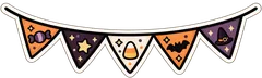 bunting orange sticker