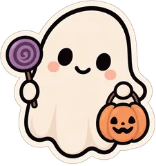 ghost lollipop sticker