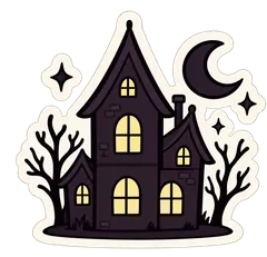 haunted house sticker