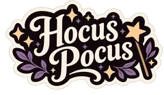 hocus pocus word sticker