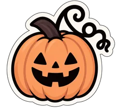 jack o lantern sticker