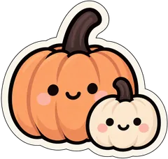 pumpkin pair sticker