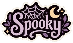 spooky word sticker