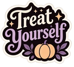 treat yourself word sticker