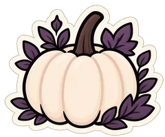 white pumpkin sticker