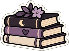book stack sticker