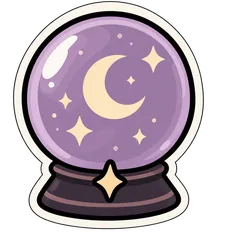 crystal ball sticker