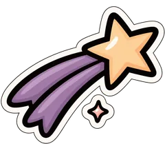 shooting star sticker