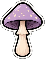 single mushroom sticker